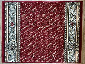 Круглый ковровая дорожка красно-бордовая 40020-04