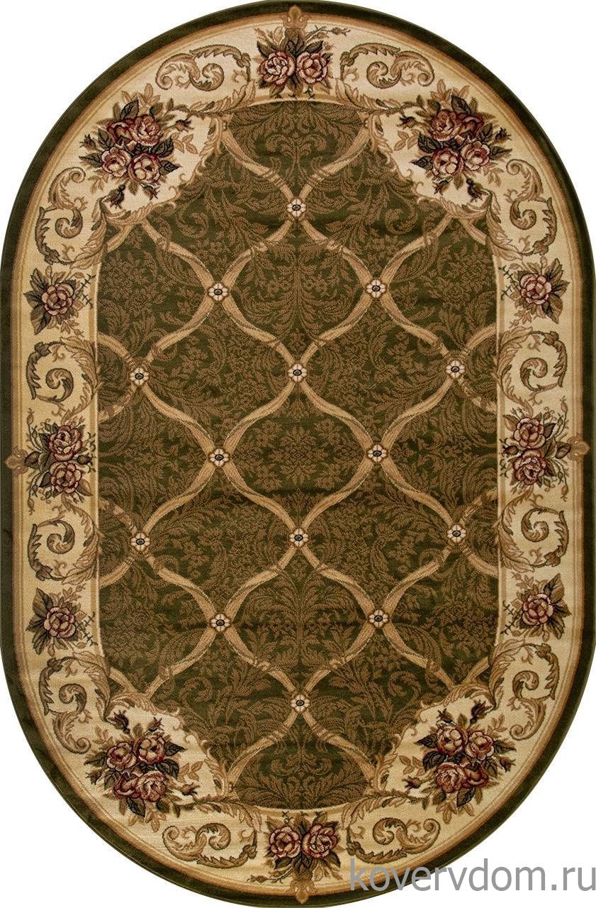 Ковер OLYMPOS D468 GREEN Овал