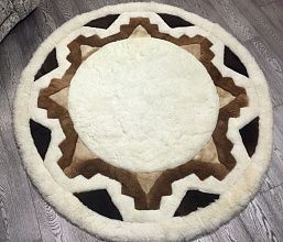 Ковер Alpaca натуральный из меха Альпаки 20 КРУГ 2на2