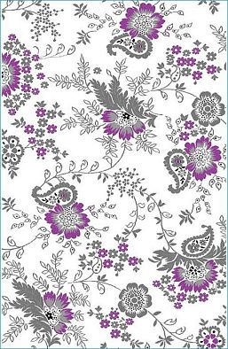 Ковер с цветами Графит  30760-39