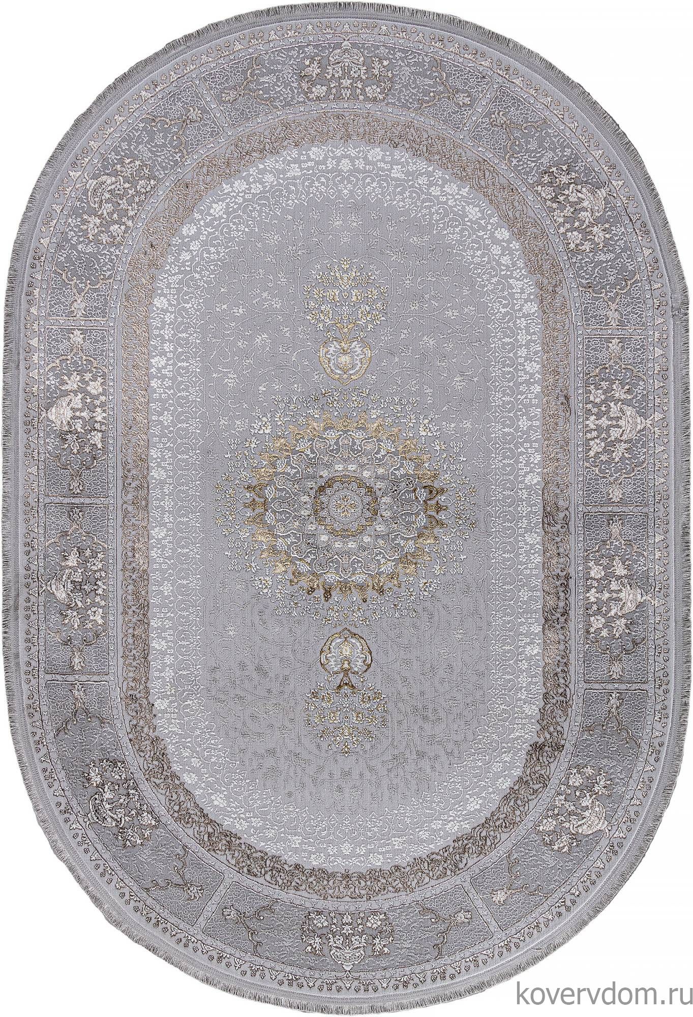 Ковер ZARINA A053B LIGHT GREY SHRINK / LIGHT GREY SHRINK Овал
