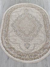 Абстрактный ковер MOSSO 27226A BEIGE / NAVY Овал