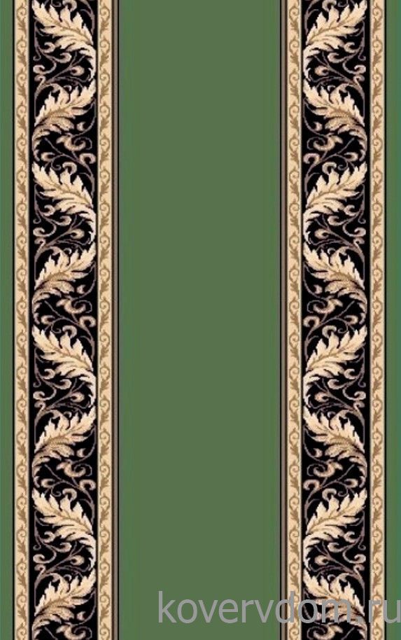 Ковровая дорожка Кремлевская 40050-03 зеленая    Ковровая дорожка Кремлевская 40050-03 зеленая