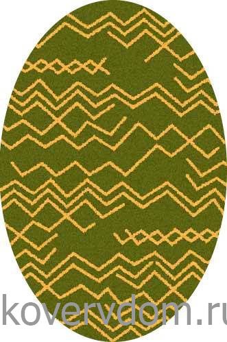 Ковер COMFORT SHAGGY 2 s644 GREEN-ORANGE Овал