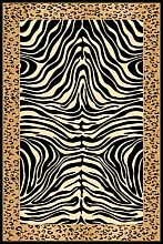 Ковер под шкуры животных VALENCIA d079 ЗЕБРА / BLACK