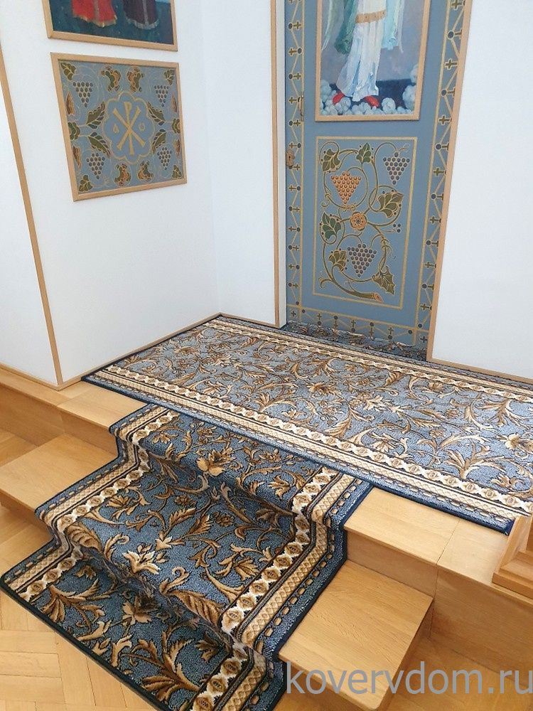 Ковровая композиция в храм 39-38 сине-голубая Ковровая композиция в храм 39-38 сине-голубая