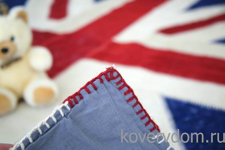 Ковер винтажный ручной работы Британский флаг Vintage Flag Patchwork 22228