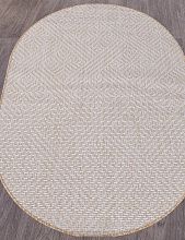 Ковер циновка VEGAS S115 Кремовый Овал