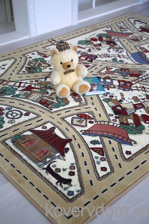 Детский ковер Веселые дорожки-L бежевый Детский ковер Веселые дорожки-L бежевый