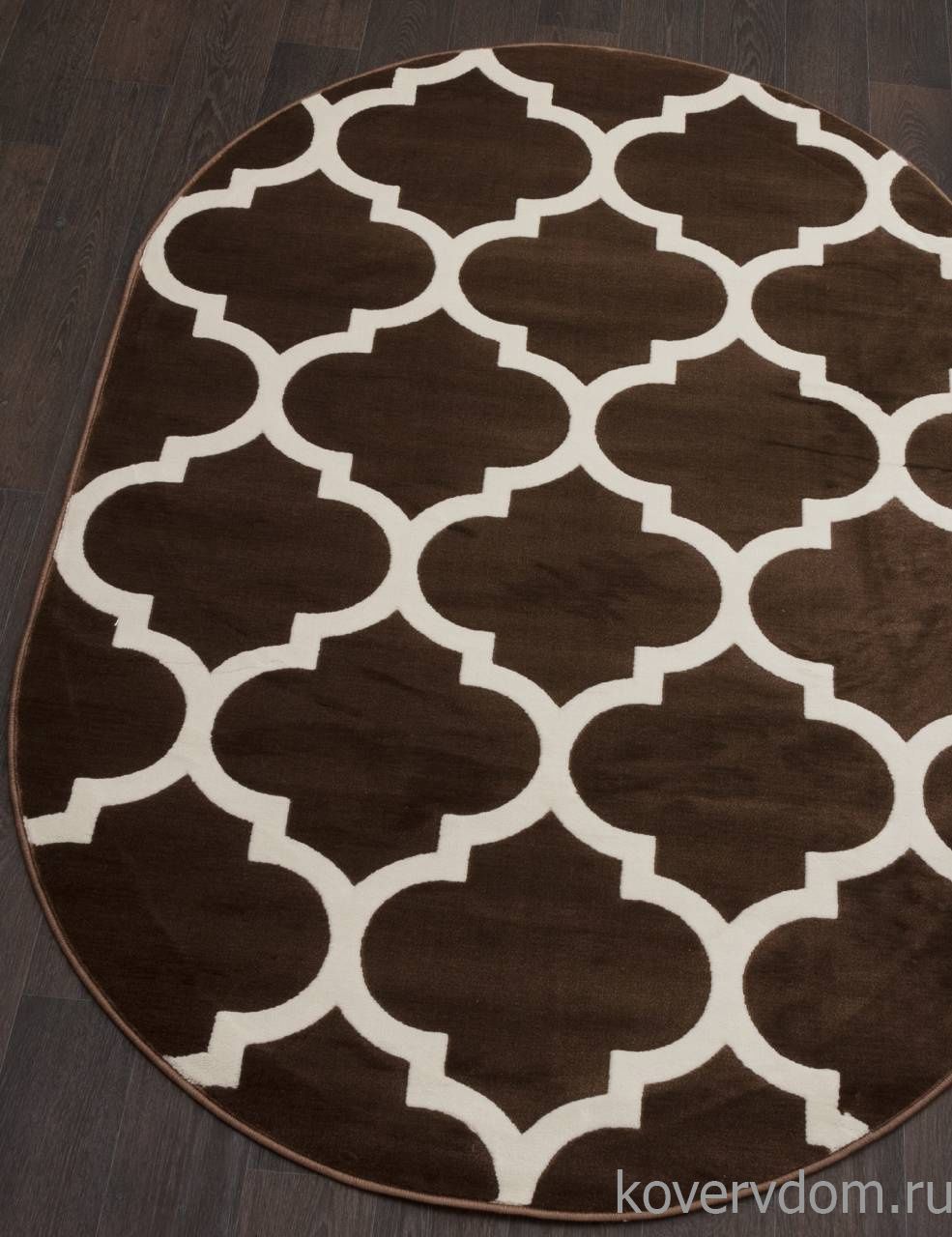 Ковер MEGA CARVING WK d422 BROWN Овал Ковер MEGA CARVING WK d422 BROWN Овал