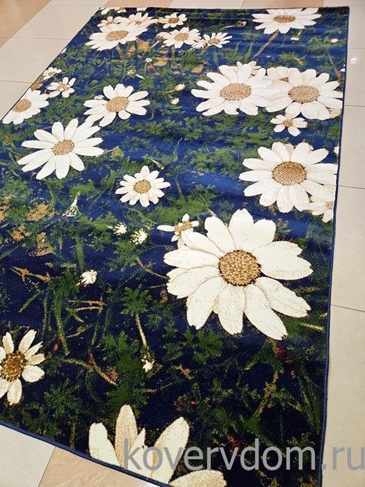 Ковер Ромашки синий Ковер Ромашки синий