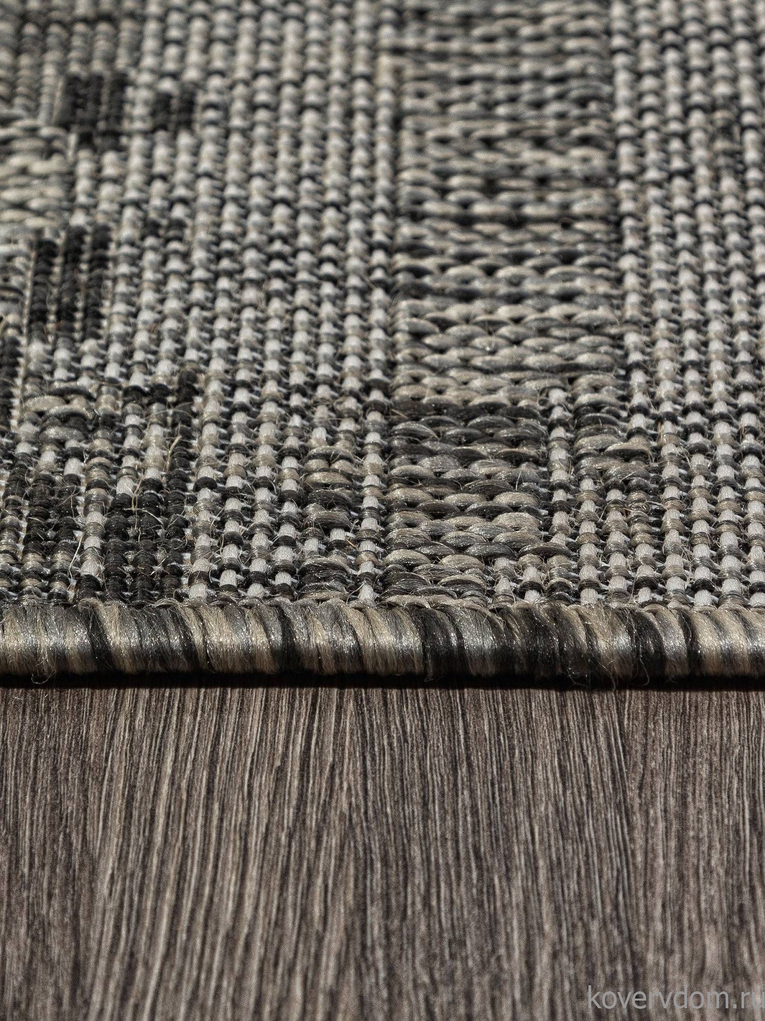 Ковер-циновка KAIR S143 BLACK-GRAY Овал